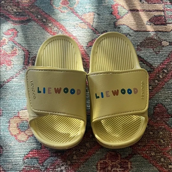 Kids Yellow Slide Sandals - Picture 1 of 1